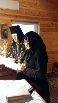 Вход Господень в Иерусалим. Бог Господь и явися нам, составите праздник,  и веселящеся приидите, возвеличим Христа, с ваиями и ветвьми, песньми зовуще: благословен Грядый во имя Господа Спаса нашего!